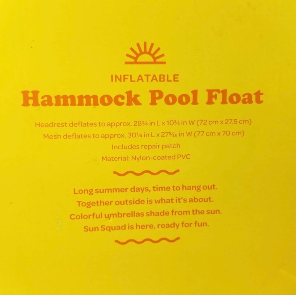 Sun squad, hammock pool float - Picture 7 of 7